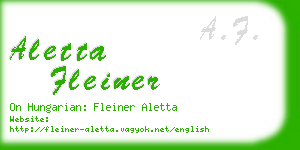 aletta fleiner business card
